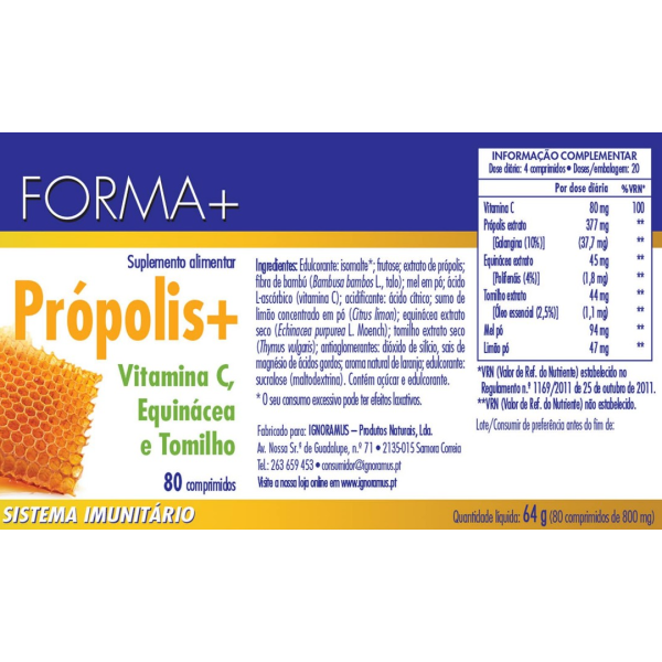 Propólis + 80 comprimidos
