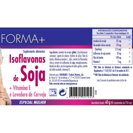 Isoflavonas - Menopausa - Forma + 80 comprimidos