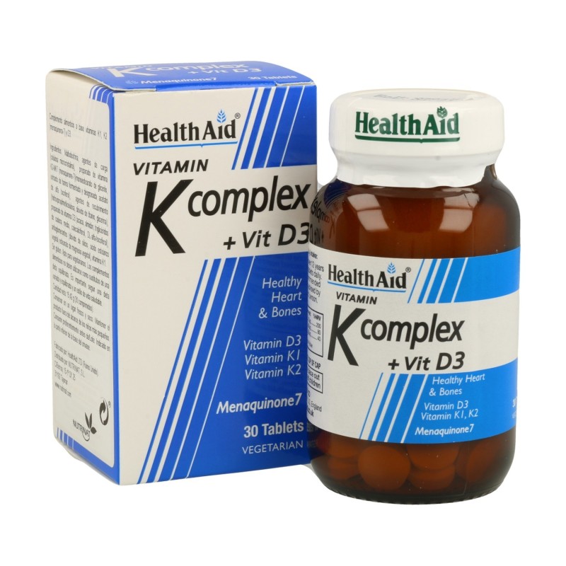 Health Aid Vitamina K Complex com Vitamina D3 30 Comprimidos