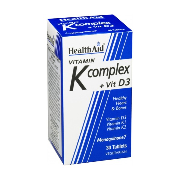 Health Aid Vitamina K Complex com Vitamina D3 30 Comprimidos