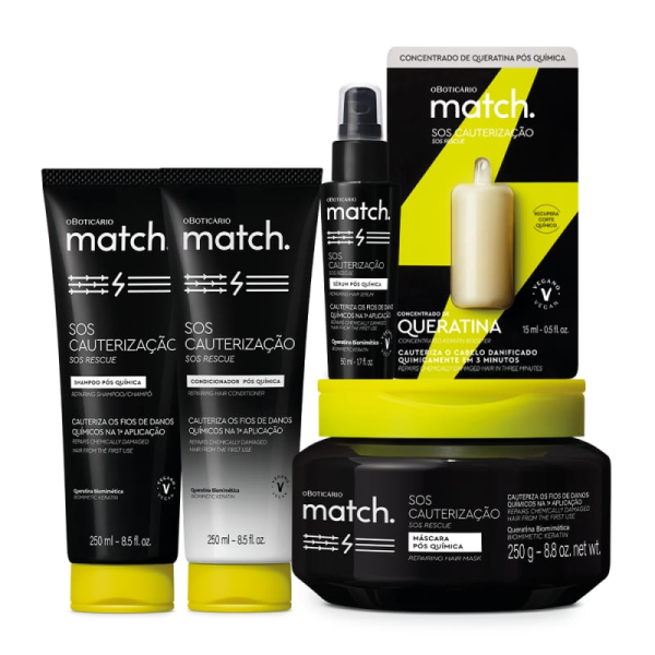 MATCH CONDICIONADOR PÓS-QUÍMICA SOS CAUTERIZAÇÃO 250 ML